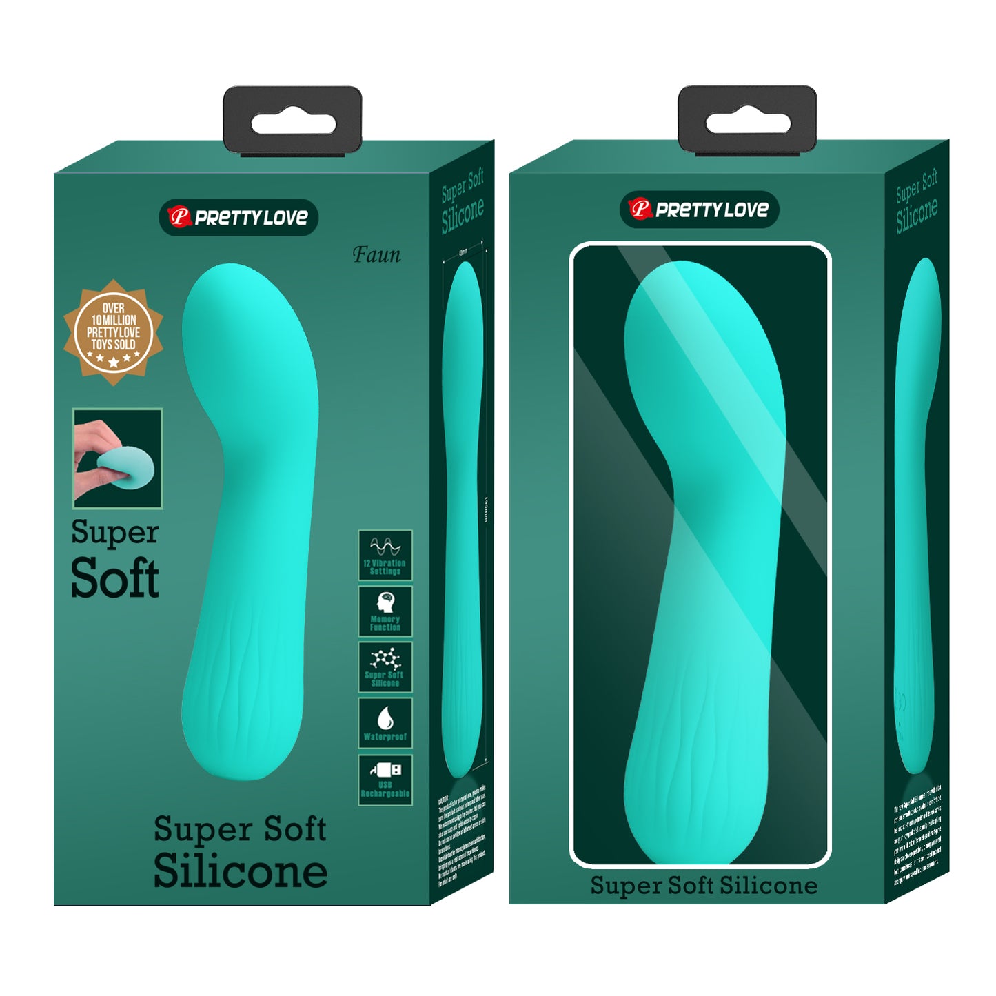 Pretty Love Faun Super Soft Silicone Flexible G-Spot Vibrator Green