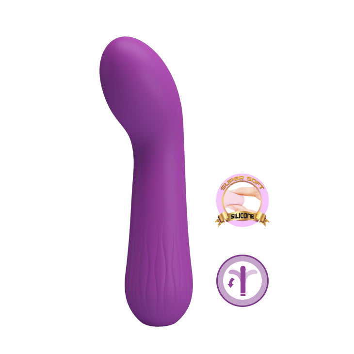 Pretty Love Faun Super Soft Silicone Flexible G-Spot Vibrator Purple