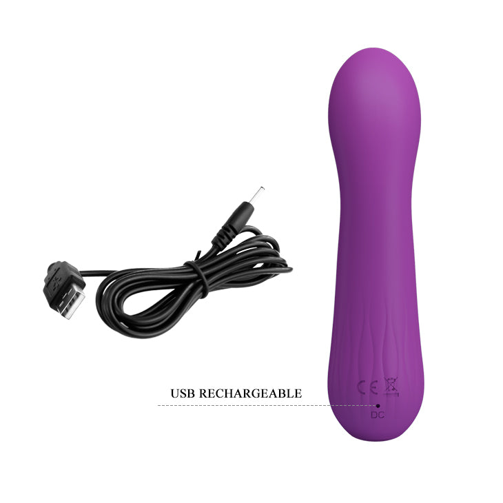 Pretty Love Faun Super Soft Silicone Flexible G-Spot Vibrator Purple