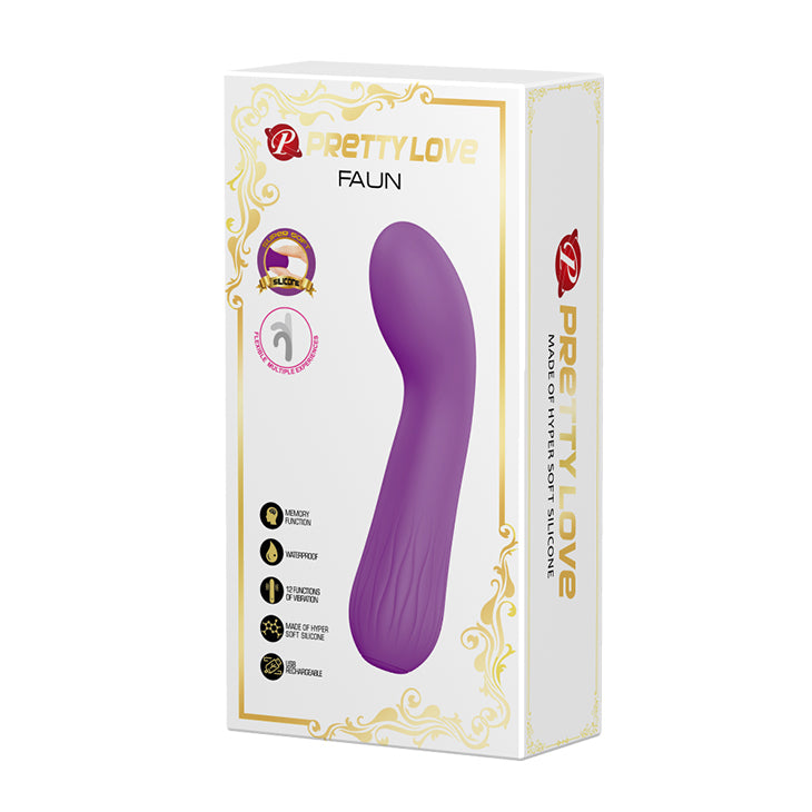 Pretty Love Faun Super Soft Silicone Flexible G-Spot Vibrator Purple