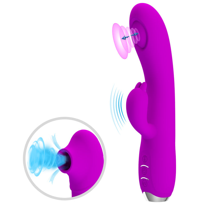 Pretty Love Regina Pulse Wave Rabbit Vibrator Purple