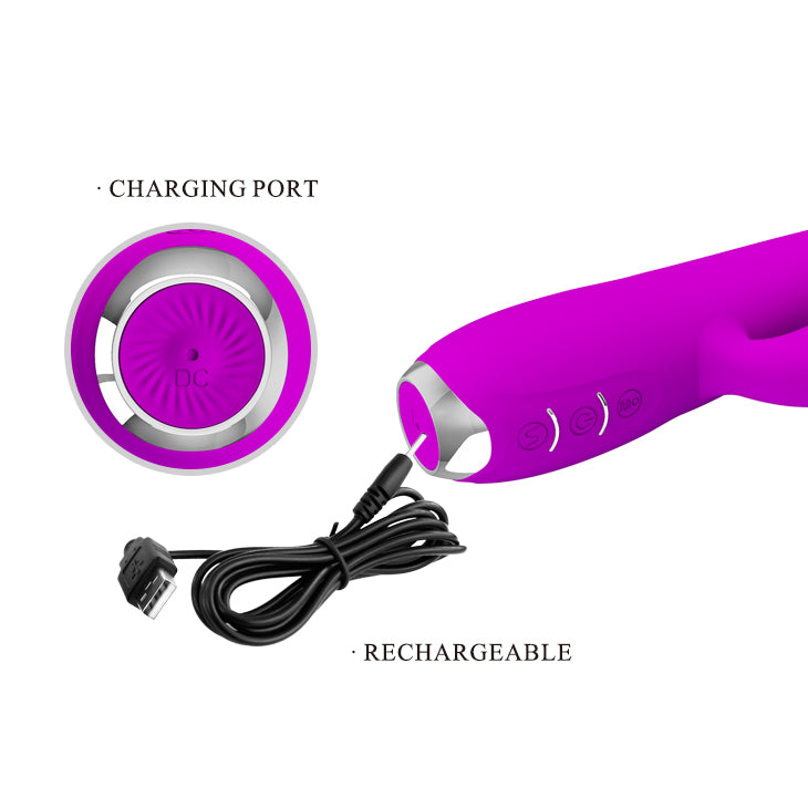 Pretty Love Regina Pulse Wave Rabbit Vibrator Purple