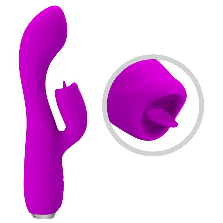 Pretty Love Gloria Rabbit Flickering Vibrator Purple