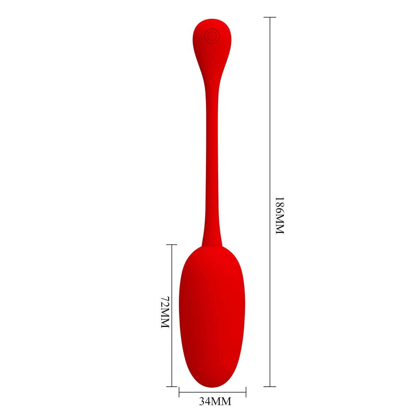 Pretty Love Super Soft Silicone Knucker Egg Vibrator Red