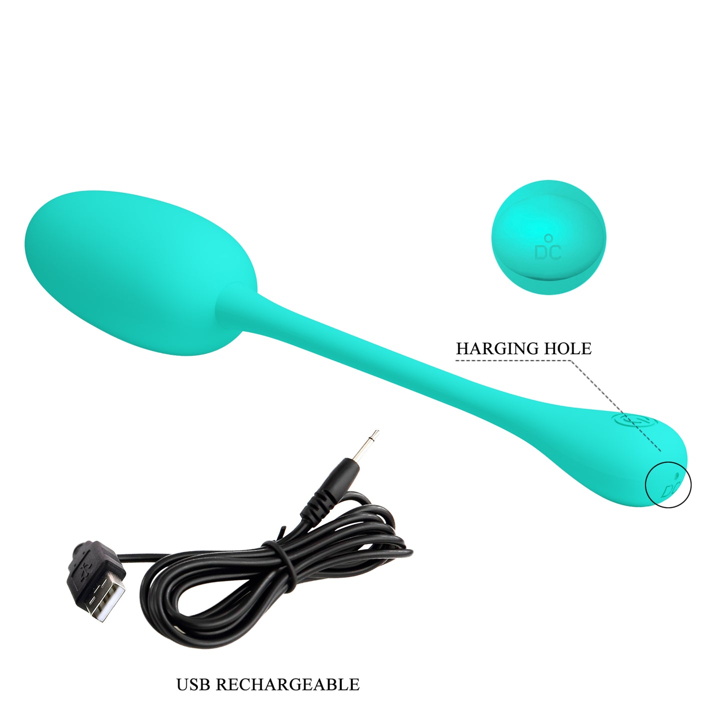 Pretty Love Super Soft Silicone Knucker Egg Vibrator Green