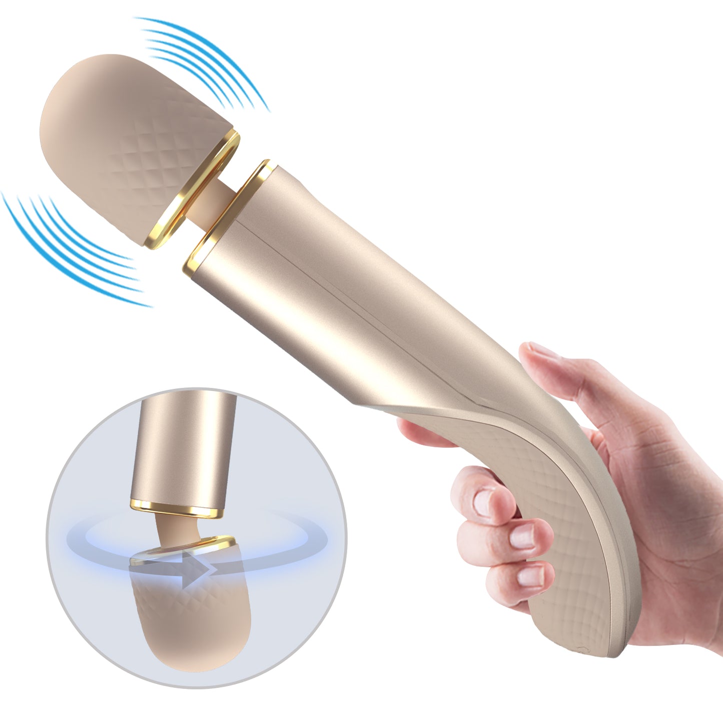 Pretty Love Charming Massager 11.4" Vibrator Massage Wand Rose Gold