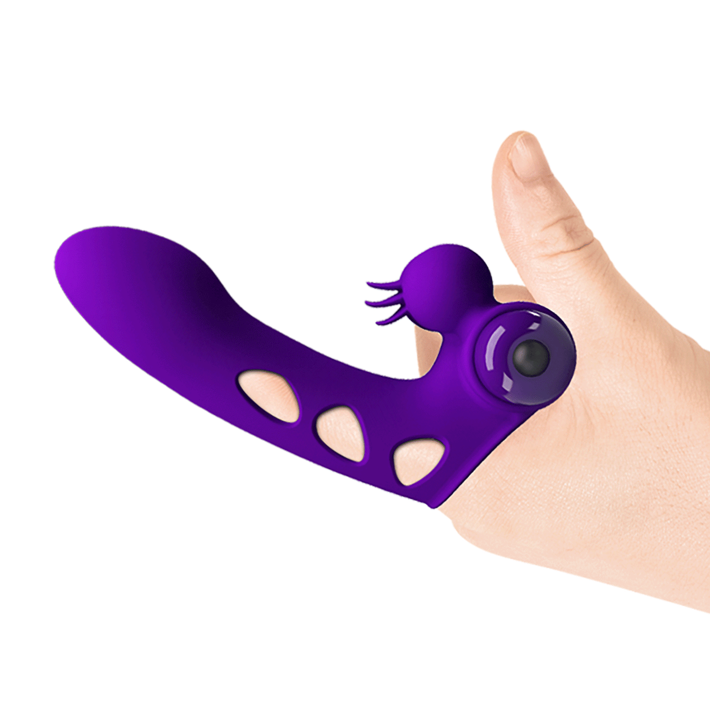 Party Up Mike Finger Vibrator Purple