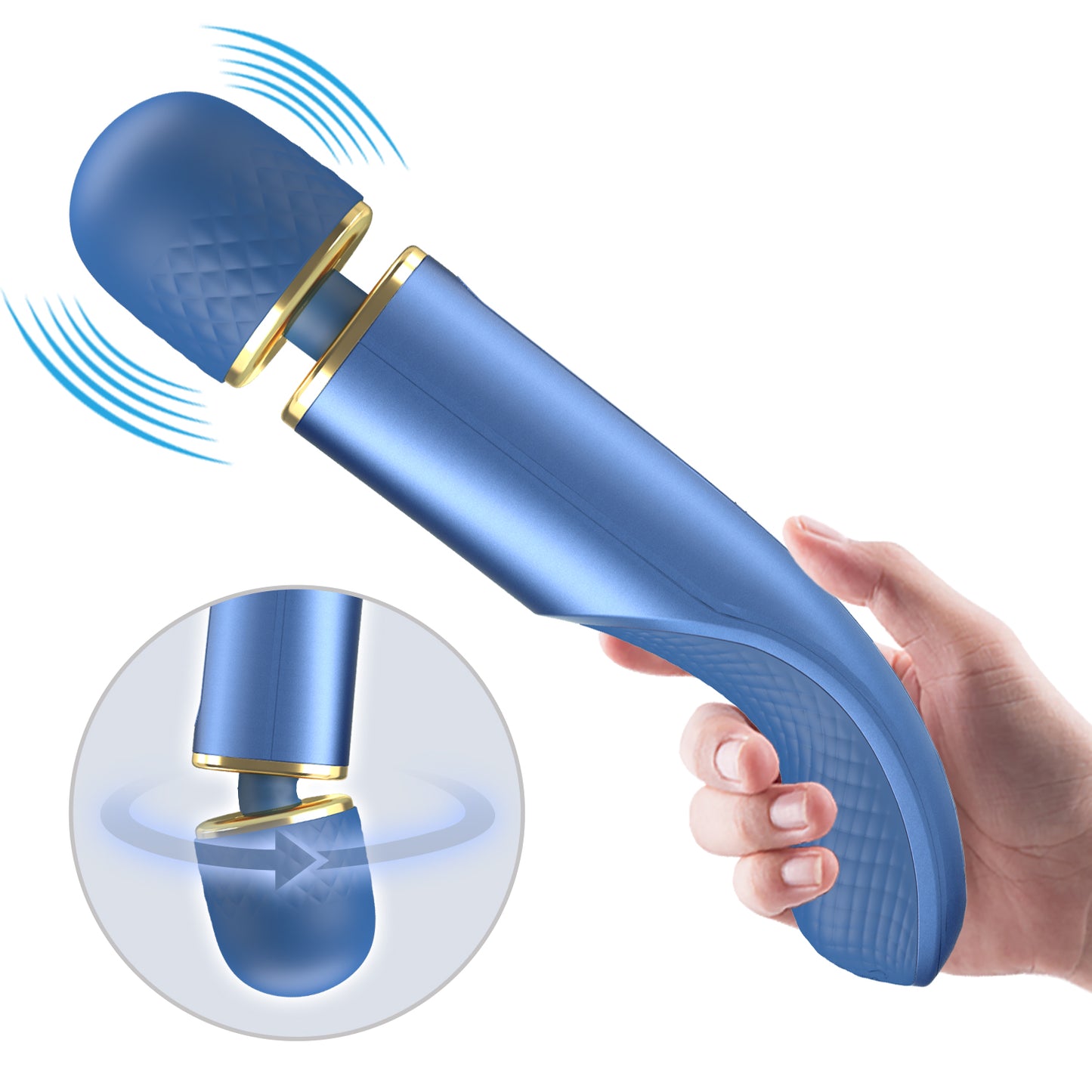 Pretty Love Charming Massager 9.4" Vibrator Massage Wand Blue