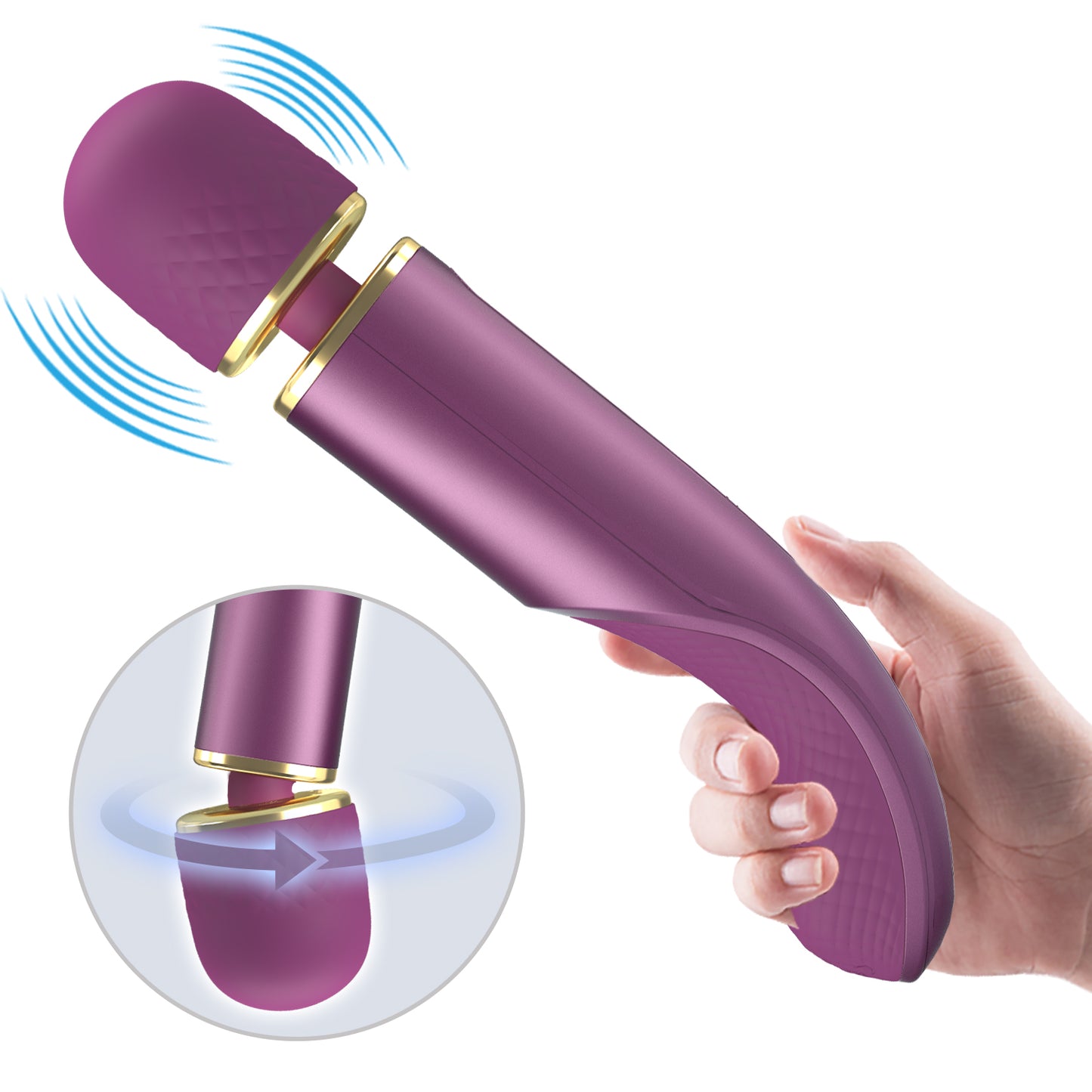 Pretty Love Charming Massager 9.4" Vibrator Massage Wand Purple