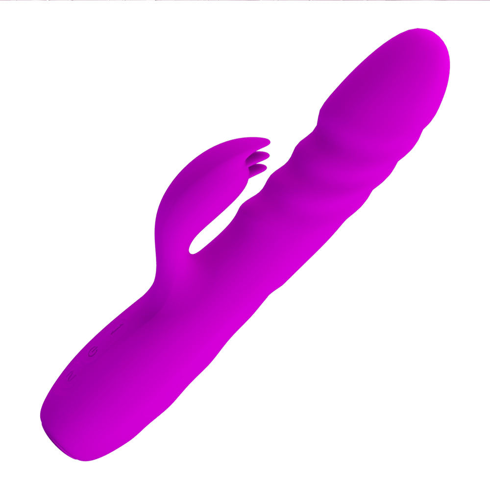 Party Up Bob Thrusting Rabbit Vibrator Purple