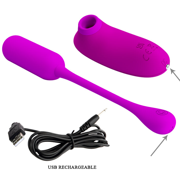 Pretty Love Curupira Vibrating Wireless Control Sucking Egg