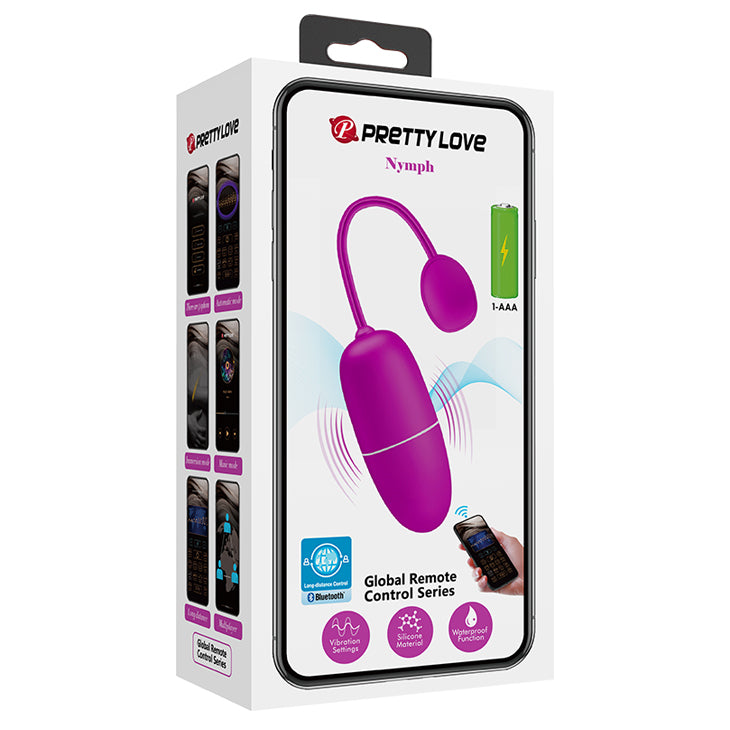 Pretty Love Nymph Vibrating App Control Egg Purple