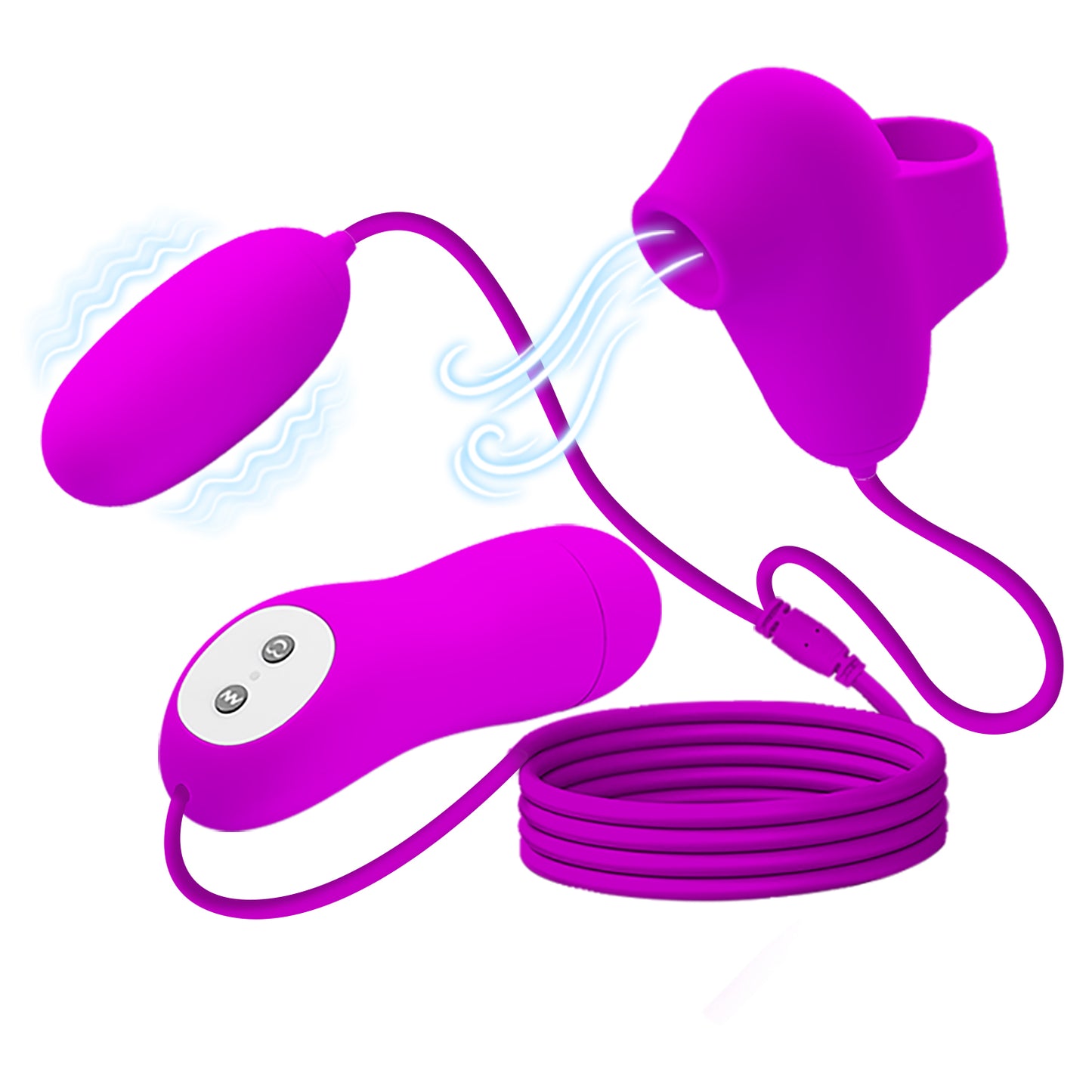 Pretty Love Clitoral Suction and Vibro Bullet Purple