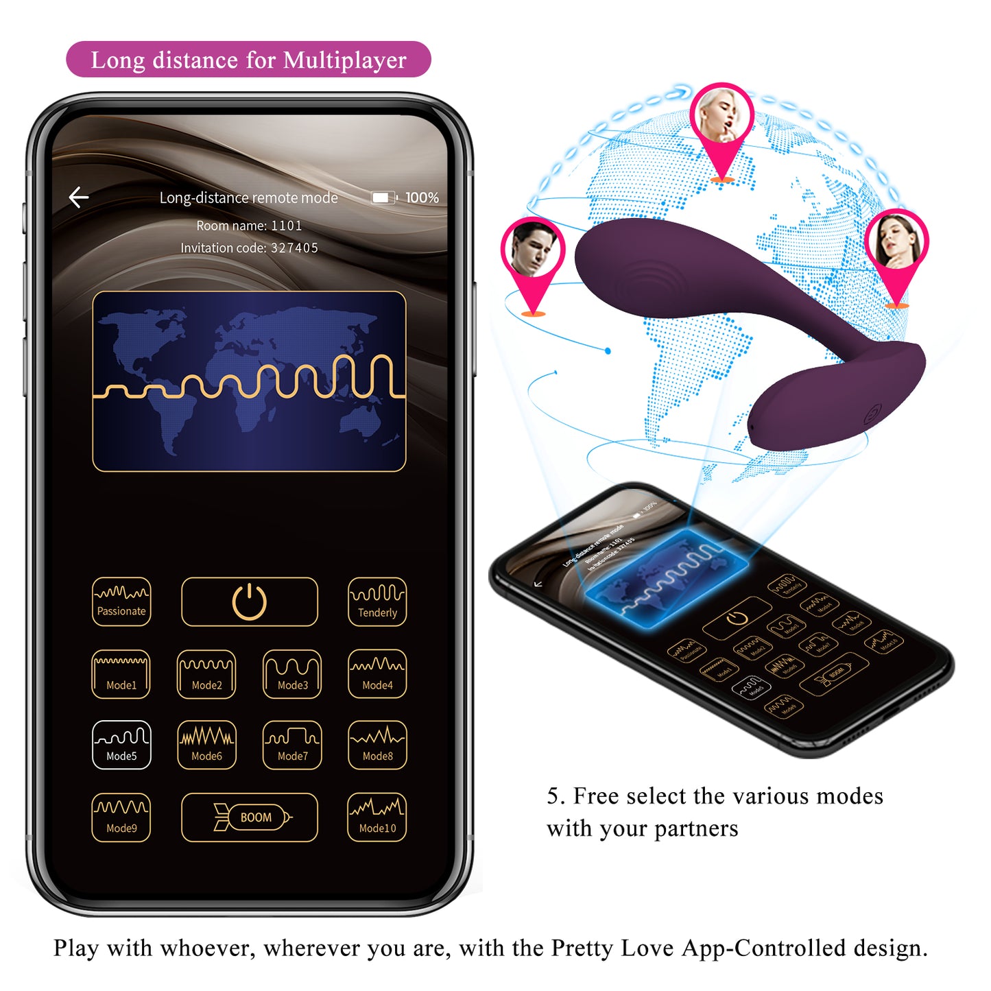 Pretty Love Baird G-Spot Vibrator Byzantium (App)