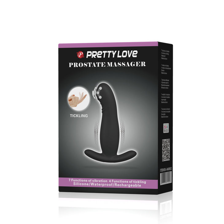 Pretty Love Tickling Vibrating Prostrate Massager Black