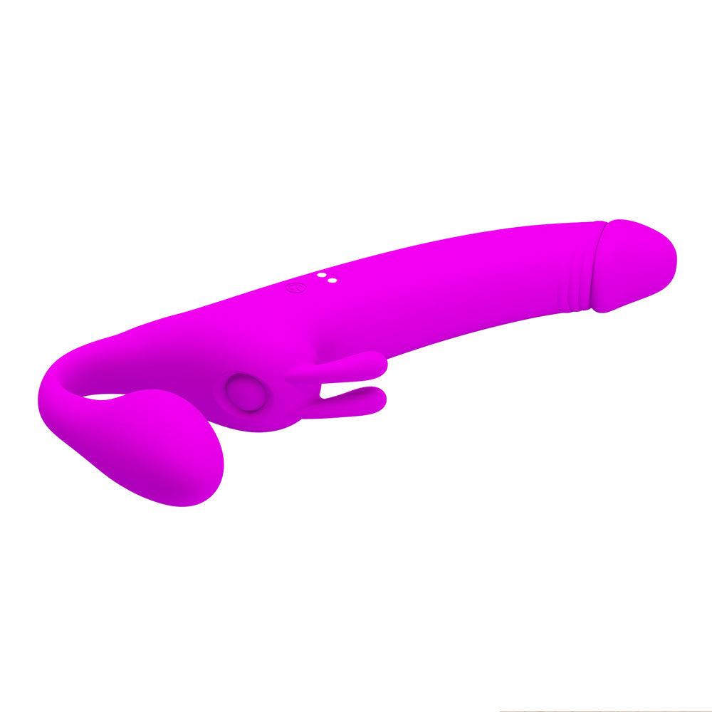 Party Up Oliver Vibrating Strapless Strap-On Purple
