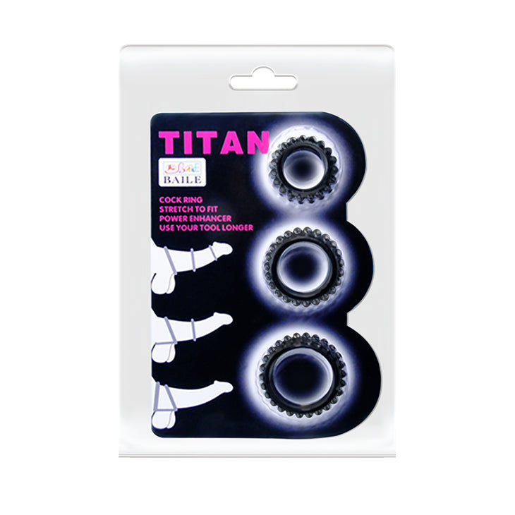 Pretty Love Titan Silicone Cock Ring Set