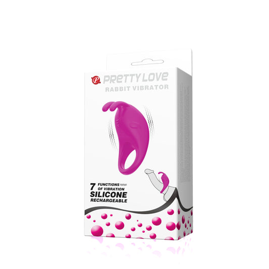 Pretty Love Rabbit Vibrator Cock Ring Purple