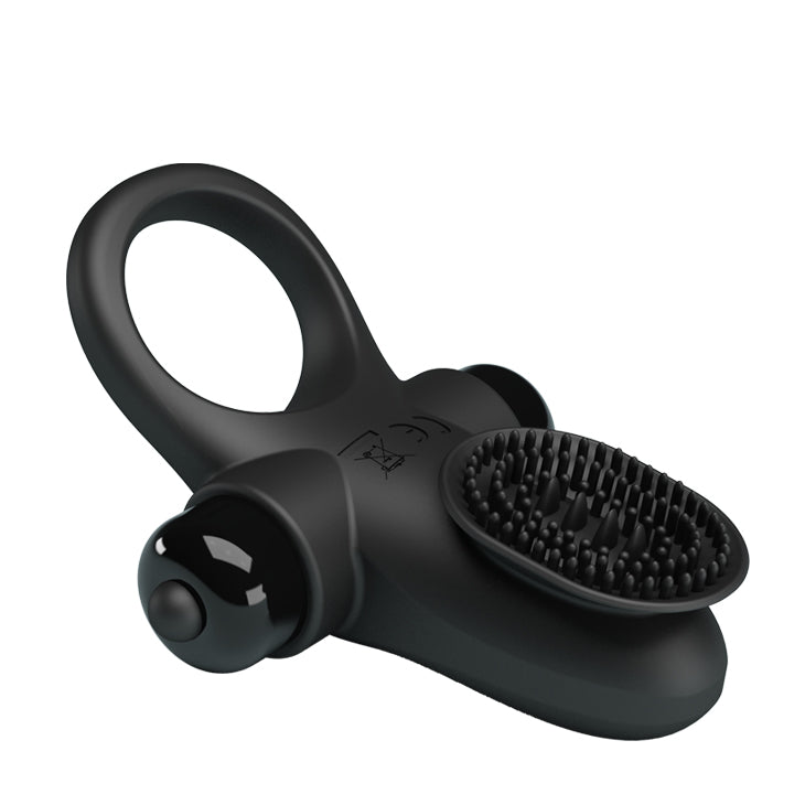 Pretty Love Couples Vibrating Cock Ring II Black