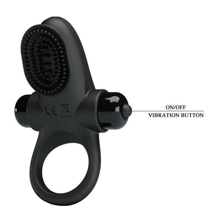 Pretty Love Couples Vibrating Cock Ring II Black
