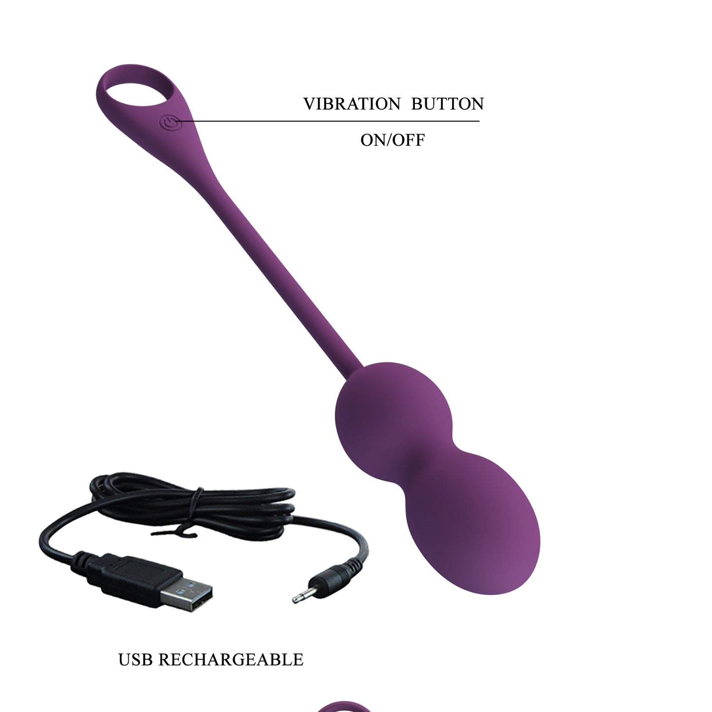 Pretty Love Elvira Kegel Ball Vibrator with App Control Dark Purple