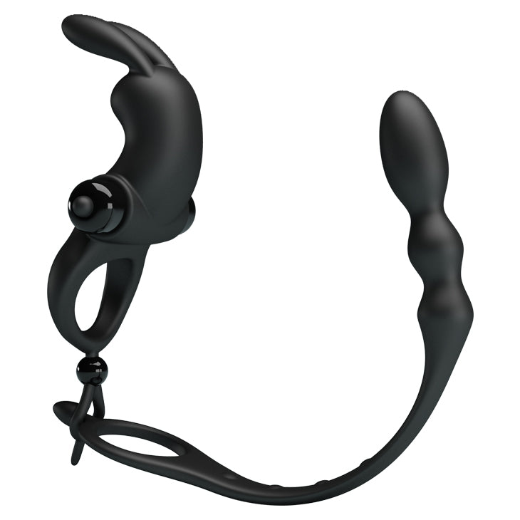 Pretty Love Vibrating Penis Sleeve V - Cock Ring And Anal Plug