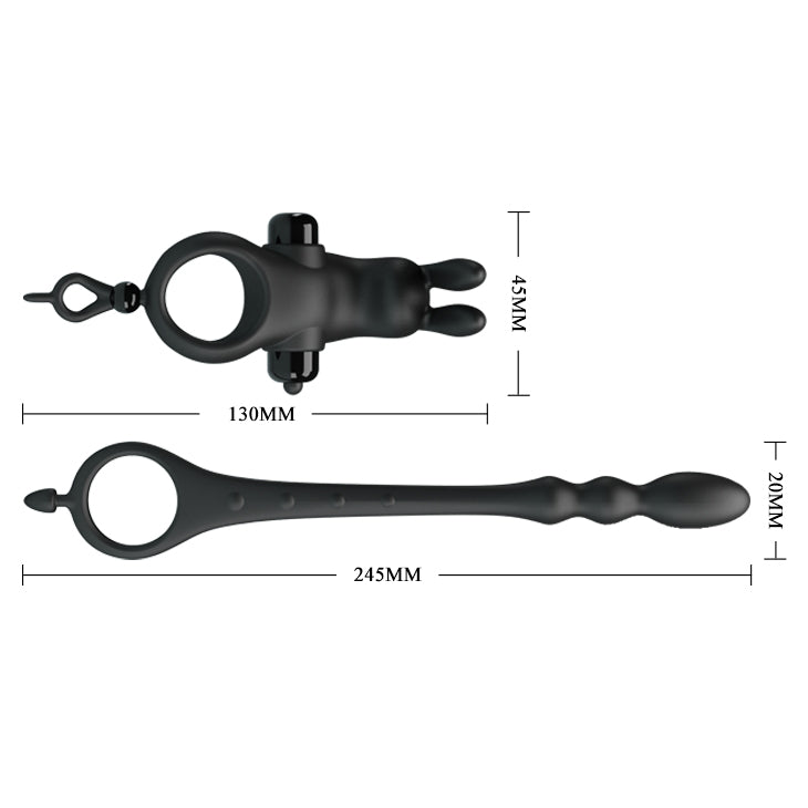 Pretty Love Vibrating Penis Sleeve V - Cock Ring And Anal Plug