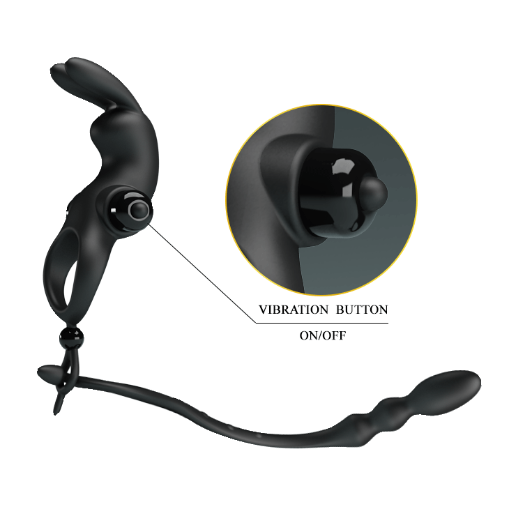 Pretty Love Vibrating Penis Sleeve V - Cock Ring And Anal Plug