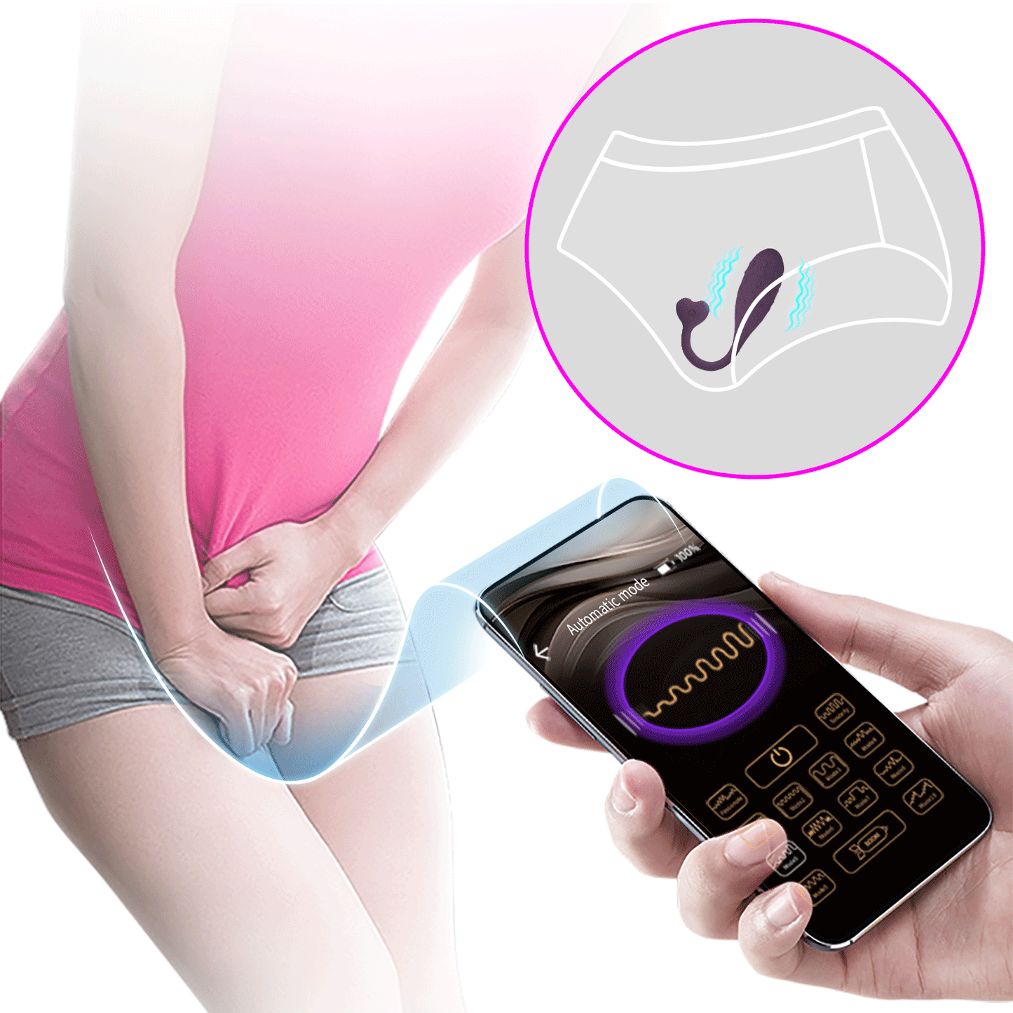 Pretty Love Fisherman Oval Shaped Egg Vibrator (App)