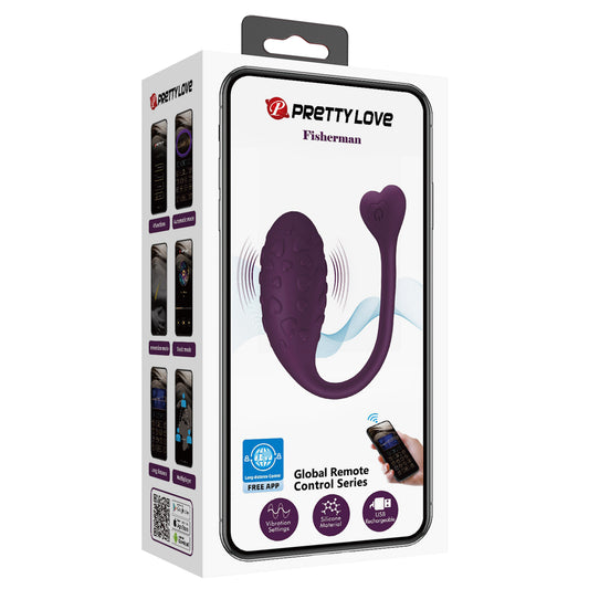 Pretty Love Fisherman Oval Shaped Egg Vibrator (App)