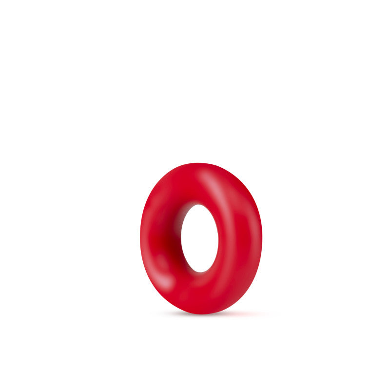 Blush Novelties | Stay Hard Donut Rings - Red Cock Rings - Set of 2