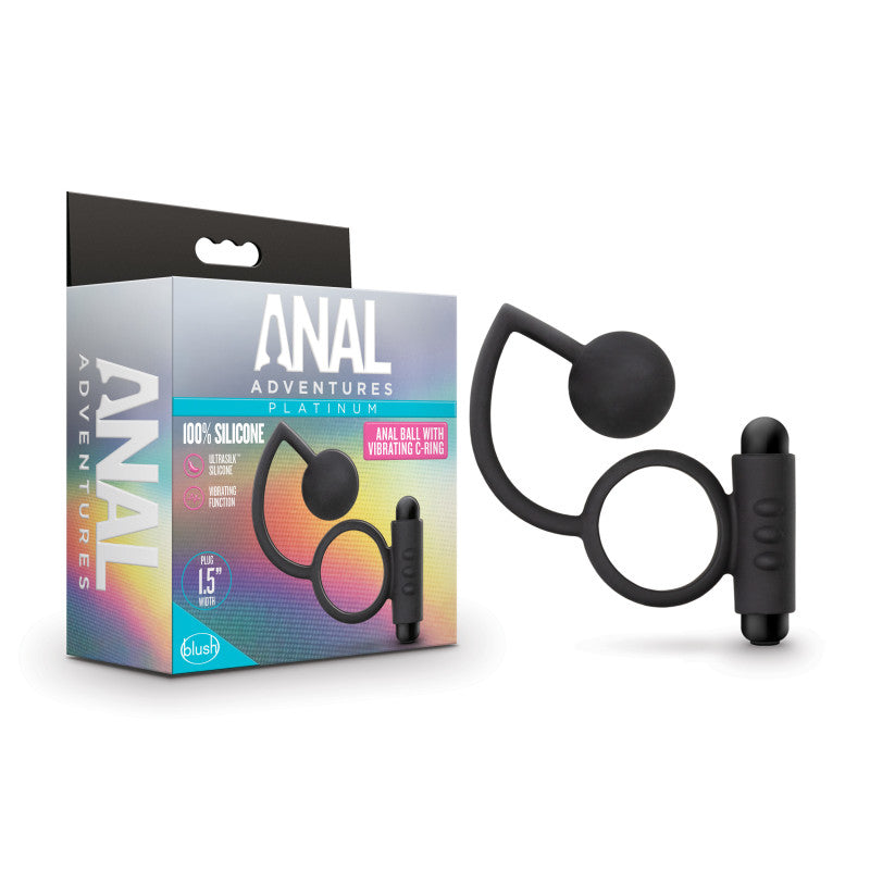 Blush Novelties | Anal Adventures Platinum Anal Ball & Vibrating C-Ring