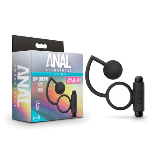 Blush Novelties | Anal Adventures Platinum Anal Ball & Vibrating C-Ring