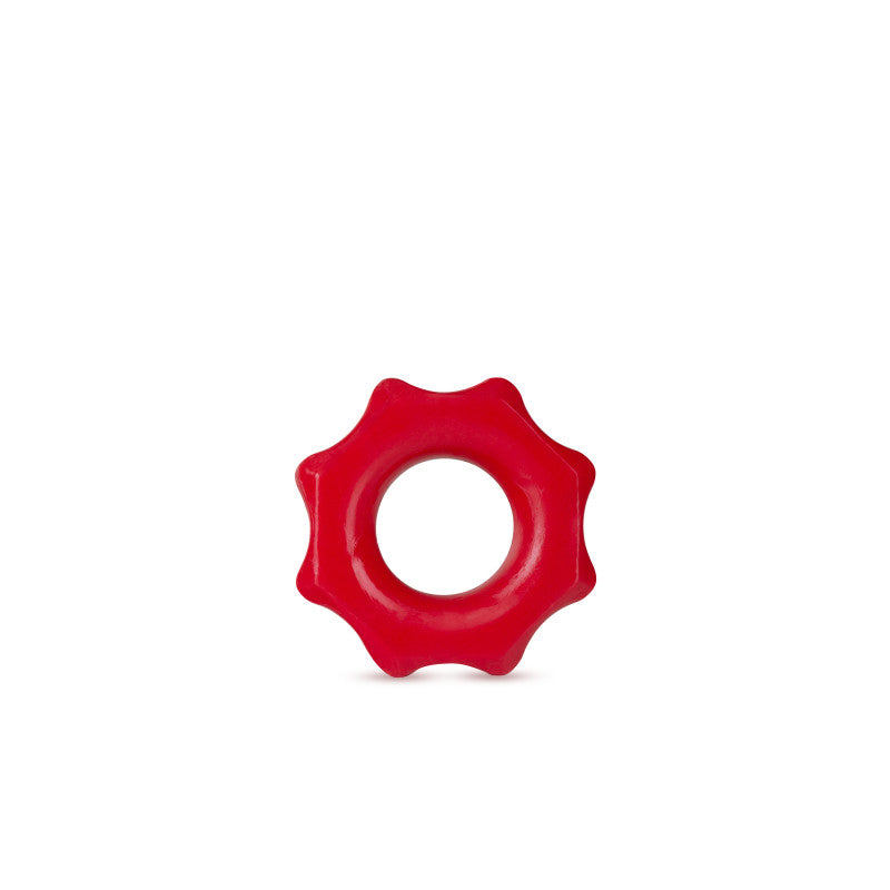 Blush Novelties | Stay Hard Nutz - Red Cock Rings - Set of 2