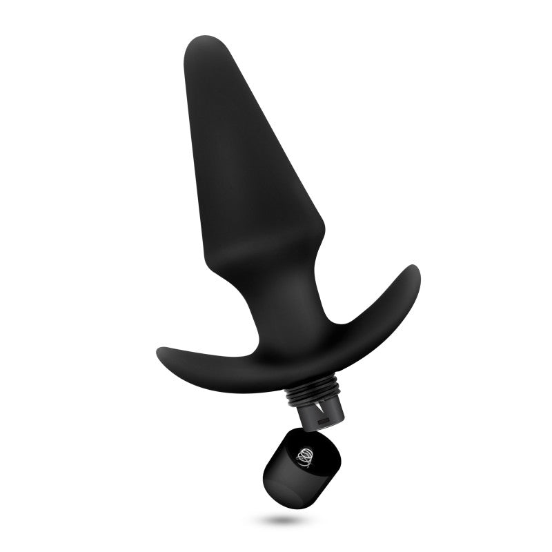 Blush Novelties | Anal Adventures Platinum Vibrating Plug - Black 12.7cm (5") Vibrating Butt Plug