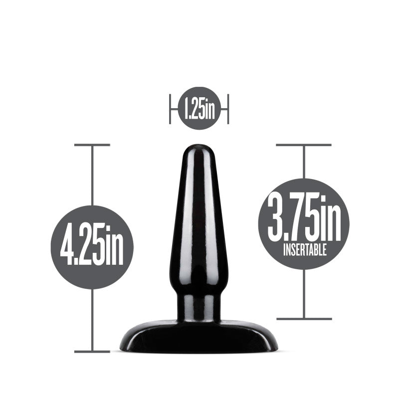 Blush Novelties | Anal Adventures Basic Anal Plug - Small Black 10.8cm Butt Plug