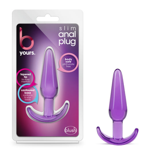 Blush Novelties B Yours Slim Anal 10.8cm Butt Plug Purple