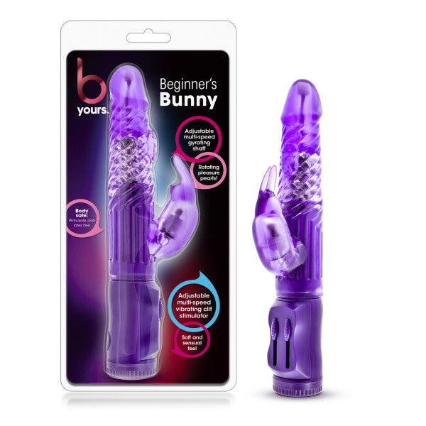 Blush Novelties | B Yours - Beginner's Bunny - Purple 22.2cm (8.75") Rabbit Vibrator