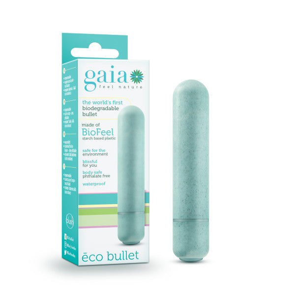 Blush Novelties Gaia Eco Aqua Blue 8.9cm (3.5") Bullet