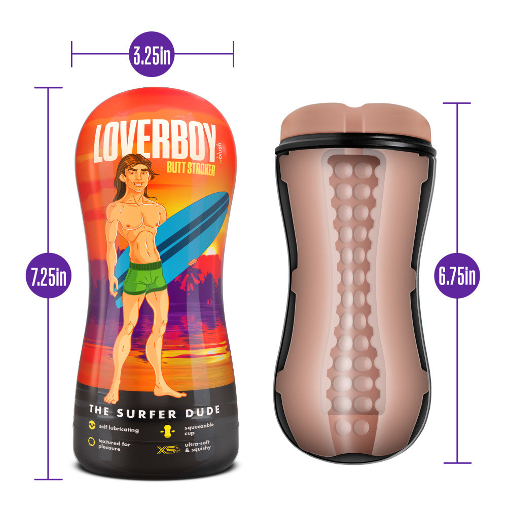 Blush Novelties | Loverboy The Surfer Dude - Flesh Male Ass Stroker