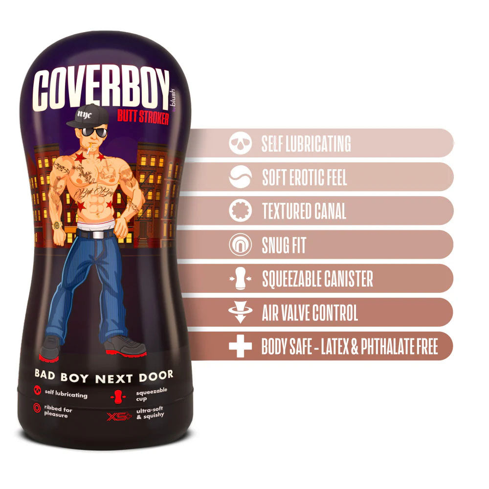 Blush Novelties | Coverboy Bad Boy Next Door - Flesh Male Ass Stroker
