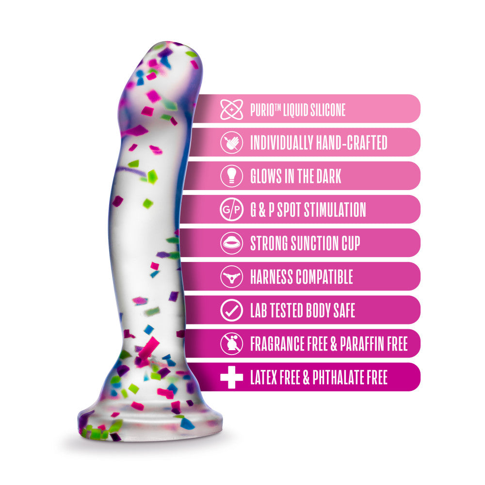 Blush Novelties | Neo Elite Glow Hanky Panky Glow In Dark Clear 19cm Dong Dildo