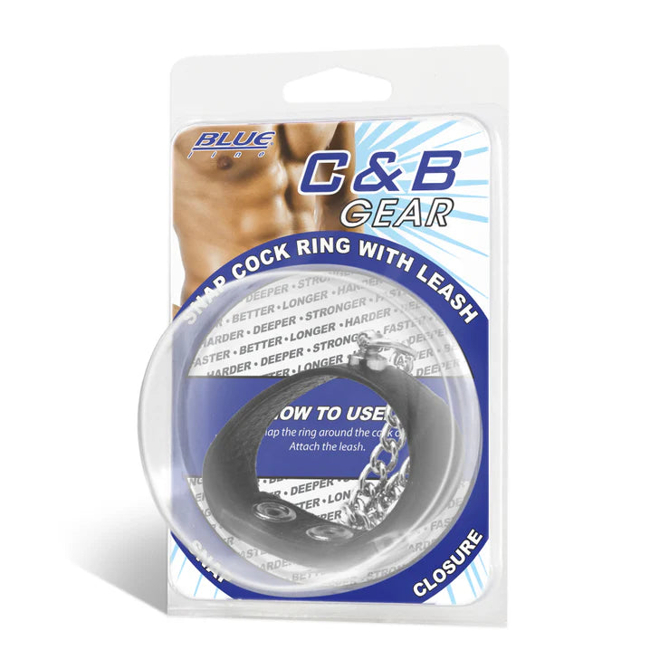 Electric EEL | Blue Ling Snap Cock Ring With Leash