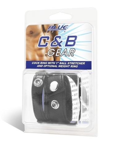 Electric EEL | Blue Line Cock Ring With 1" Ball Stretcher And Optional Weight Ring