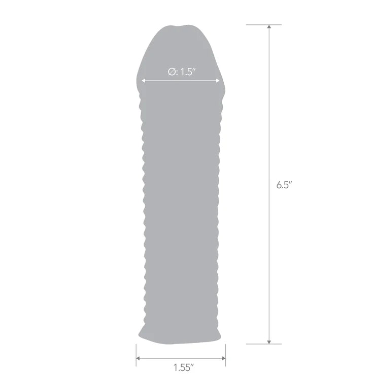 Electric EEL | Blue Line 6.5" Clear Textured Penis Enhancing Sleeve Extension