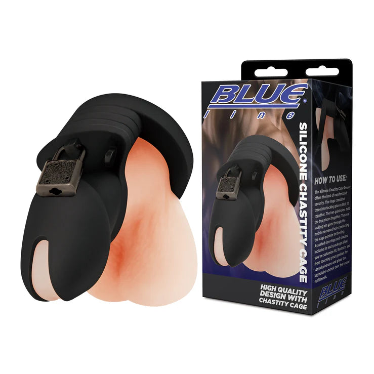 Electric EEL | Silicone Chastity Cock Cage - Black