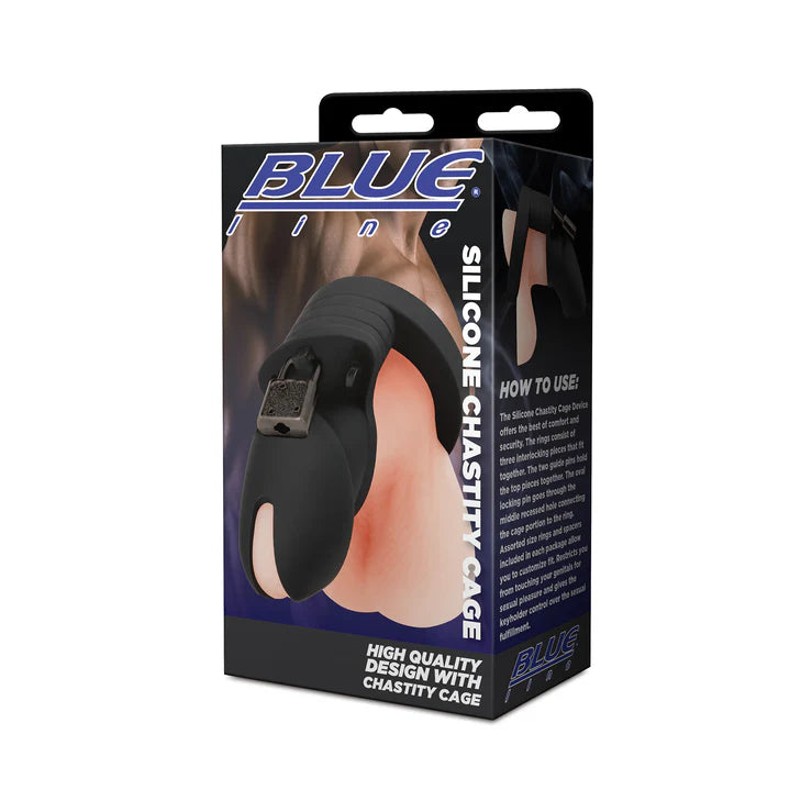 Electric EEL | Silicone Chastity Cock Cage - Black