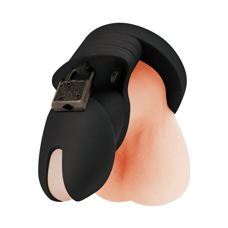 Electric EEL | Silicone Chastity Cock Cage - Black