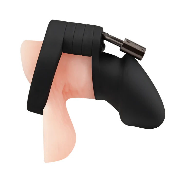 Electric EEL | Silicone Chastity Cock Cage - Black