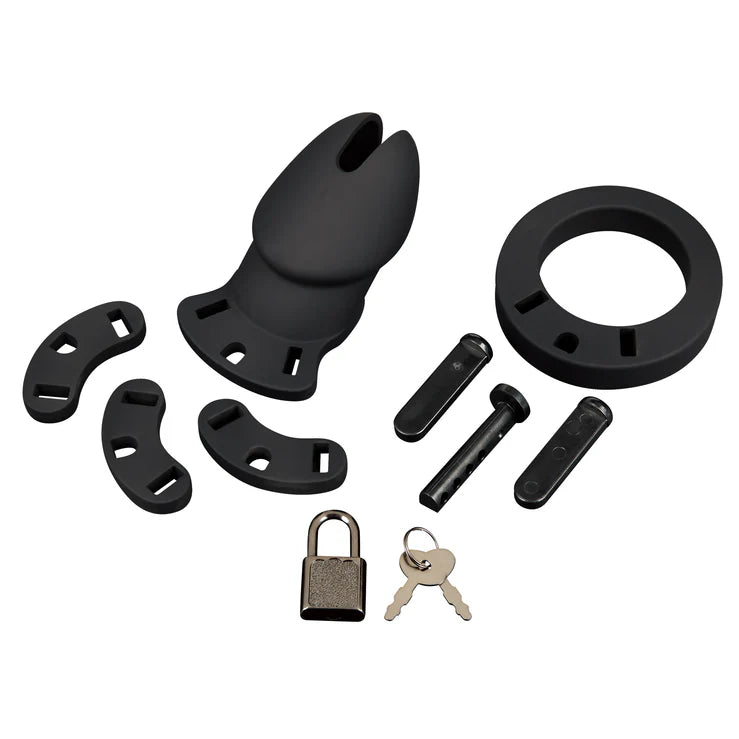 Electric EEL | Silicone Chastity Cock Cage - Black